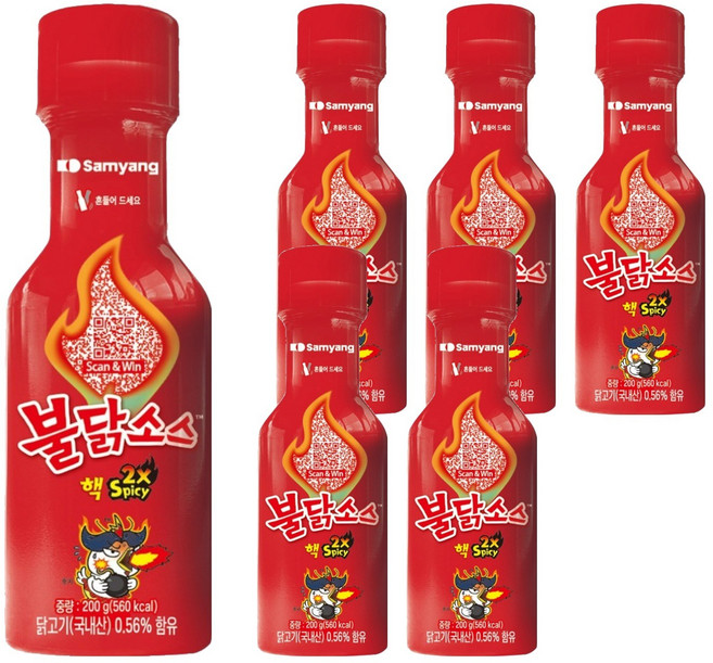 삼양 핵불닭소스, 200g, 6개