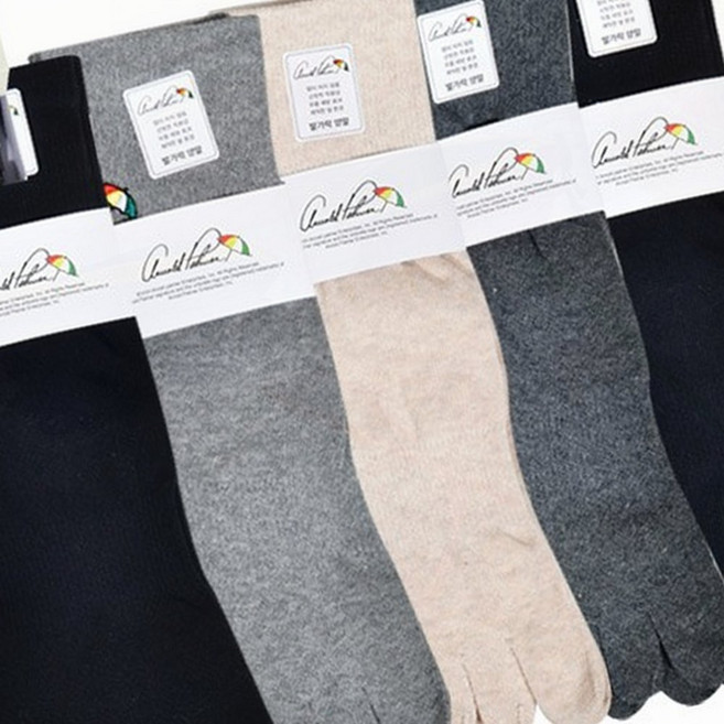 양말 발가락 양말 숙녀용 무지 단목 양말 예방 삭스 면양말 여성