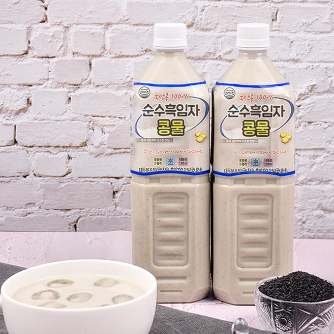 국내산 흑임자 콩국물, 흑임자 콩국물 1L 2병, 1L, 1개