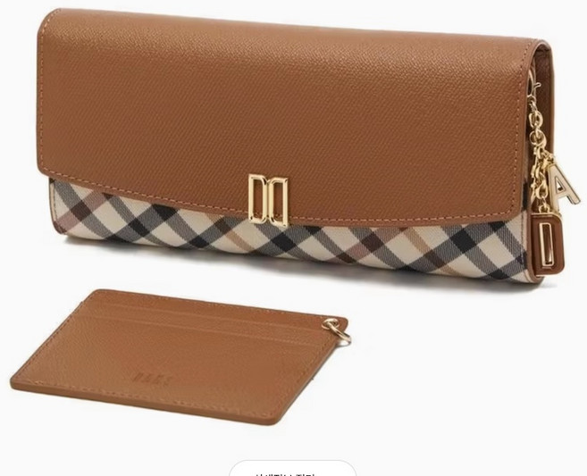 닥스 브라운 로고장식 소가죽 장지갑 [선물포장]