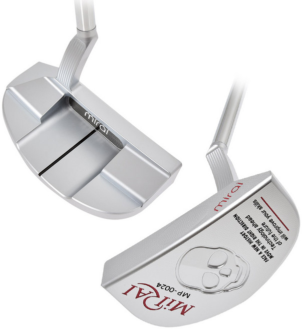 미라이 골프 스테빌라이저 반달형 퍼터 MP-0024 실버 카본샤프트 CNC밀링퍼터, 34인치