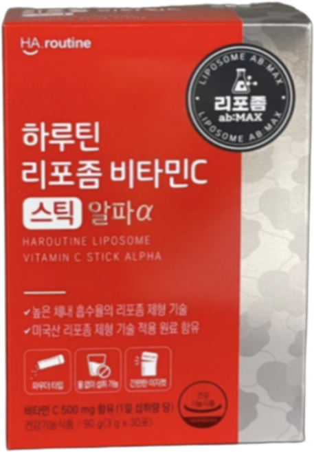 하루틴 리포좀 비타민C 스틱 알파, 90g, 3개