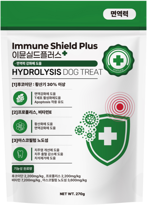 이뮨실드 플러스 강아지 영양제, 1개, 270g, 오리고기,소고기