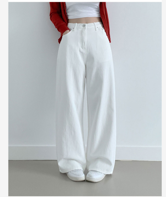 부기샵 숏&롱 히든밴딩 에코 하이웨스트 6컬러 코튼 와이드 팬츠