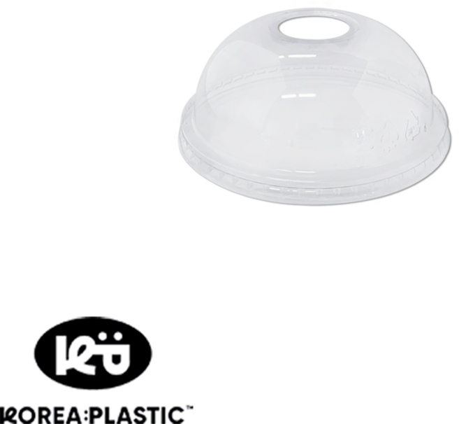 KP 107파이 돔뚜껑 국산형 투명 PET 1박스, 1개, 500개, 돔형