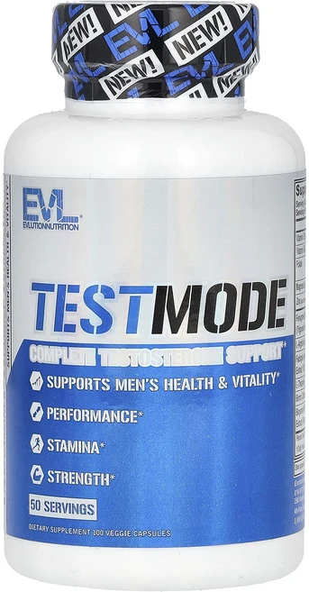 단백질 비타민 철분 마그내슘 칼슘 EVLution Nutrition TestMode 테스토스테론 강화 베지 캡슐 100정 고루고루섭취해주세요, EVLutionNutritionTestMode테스토스테, 1개 - 쿠팡