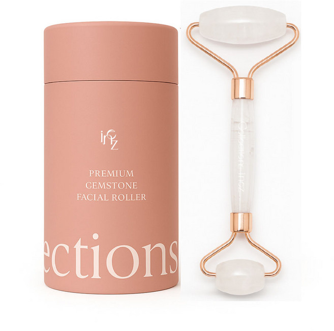 이네즈 로즈쿼츠 괄사 얼굴 마사지 기구 페이스롤러 괄사, 클리어쿼츠페이스롤러, 1개