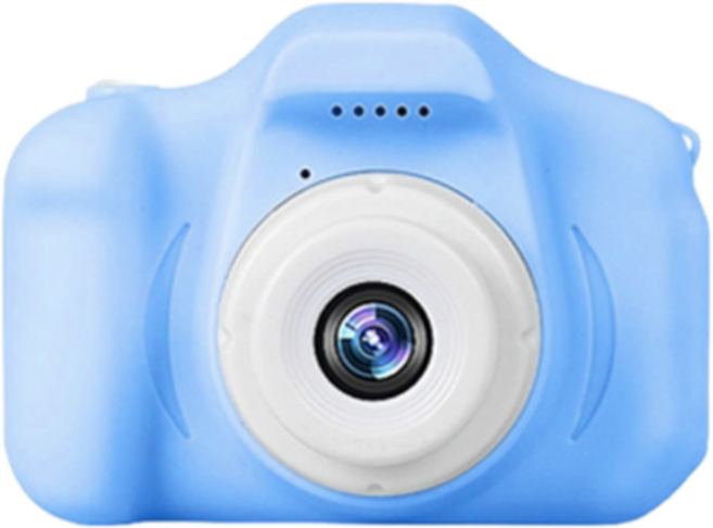 FDUCE X200 토이카메라 디지털 셀카 향수 필터 흑백 필터 다중 언어 USB 충전 2 인치 대형 스크린+ 스트랩, 1개, 블루