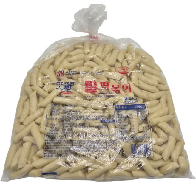 [낱개] 맛플랜 비비푸드 밀 떡볶이 떡 (중) 3.5kg
