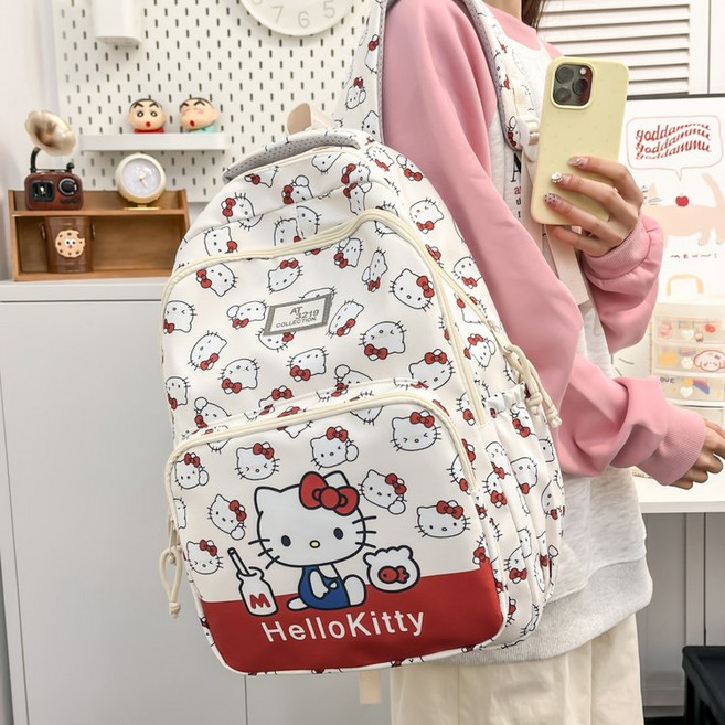 투니스 여성 키티 프린팅 빅 백팩