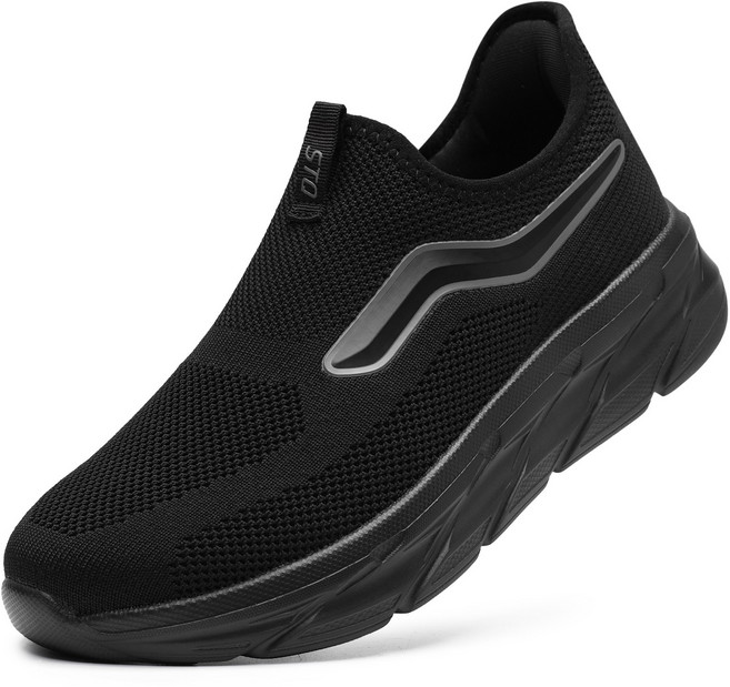 STQ 여성 슬립온 핸즈프리 신발 무끈 두꺼운 밑창 키높이 운동화 경량 통기성 캐주얼 워킹화