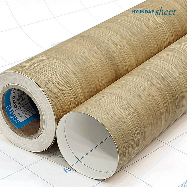 현대시트 인테리어필름 1롤(25M/50M) 무늬목 우드 54종, 티크 WD720