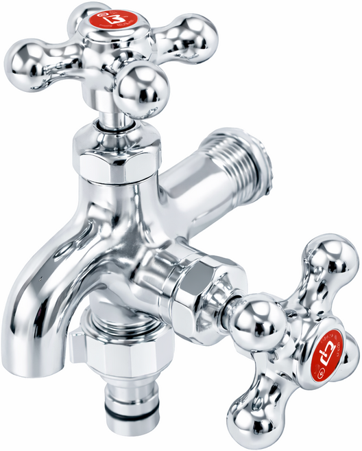 비욘드퍼니싱 국내생산 두갈래 가로 수도꼭지 KC, 1개