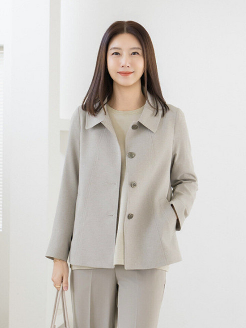 마담4060 엄마옷 마담4060 클래씨마담 입체핏카라 여성 데일리 자켓 -RJK2603020-