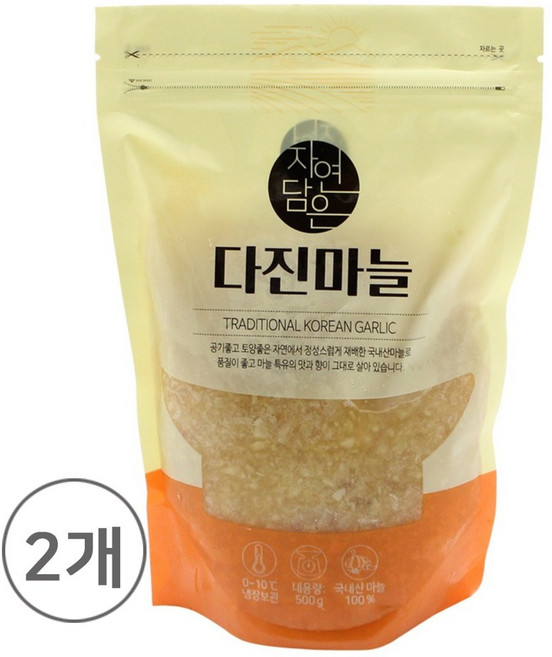 창녕마늘 국산 냉장 다진마늘 당일제조, 500g, 2개