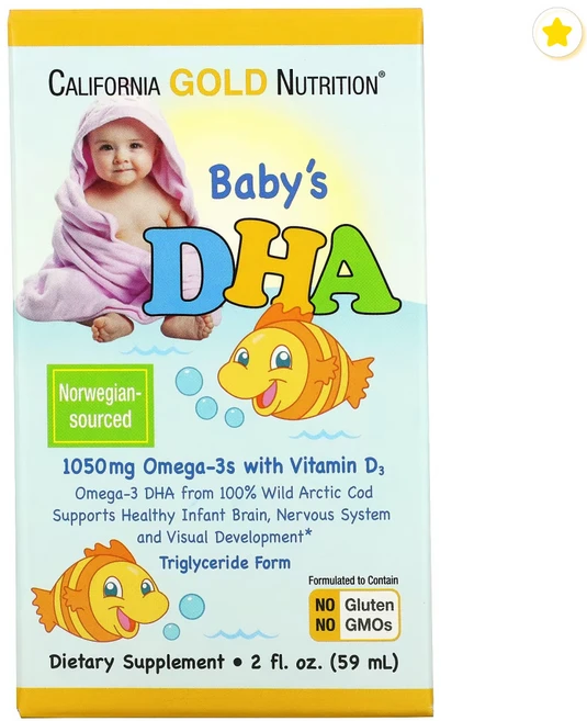 캘리포니아 골드 뉴트리션 오메가3 비타민D3 1 050mg 59ml(2fl oz) 300IU 대구 코코넛 생선 Cod Baby 등푸른생선 로즈메리 Fish EPA DHA 추출, 기본, 1개 - 쿠팡