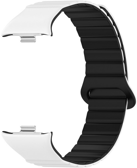 SKENOS 실리콘 마그네틱 스트랩 엠보싱 스포츠, 화이트(블랙), 1개