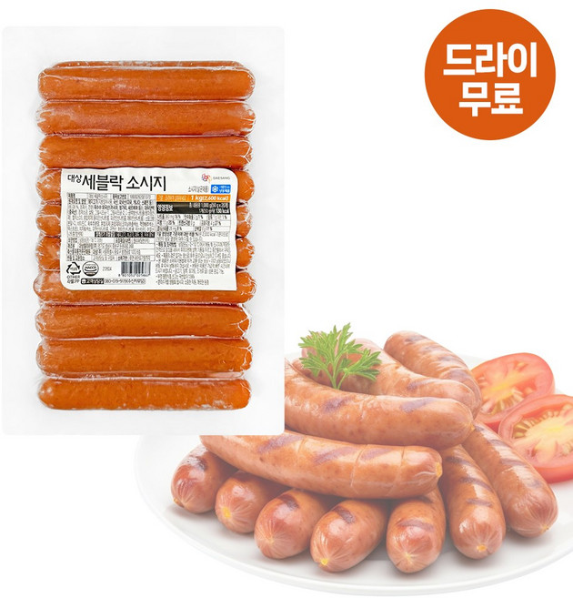 달디단마켓 대상 세블락소시지 1kg 소세지 핫도그 후랑크 업소용 대용량, 2개