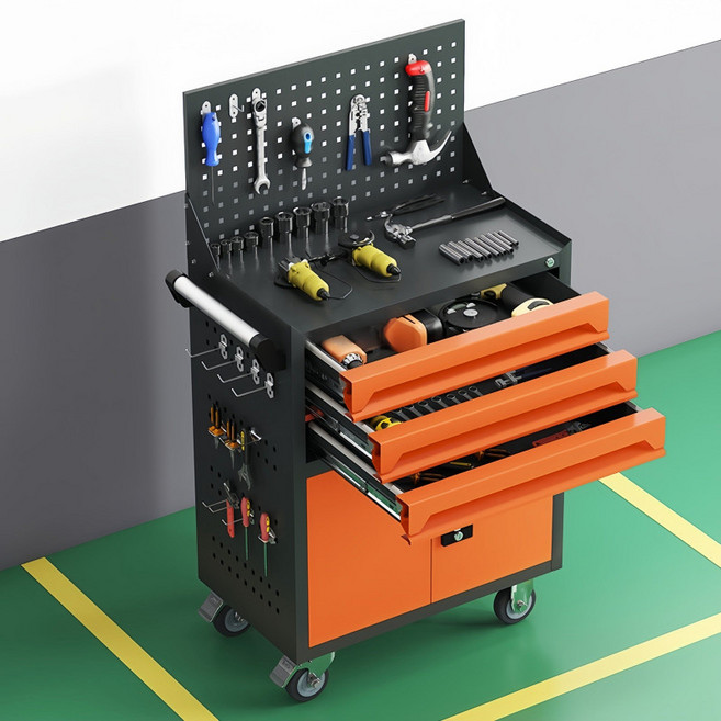 이동식 공구함 서랍형 공구 캐비닛 작업대 수납함, 1개
