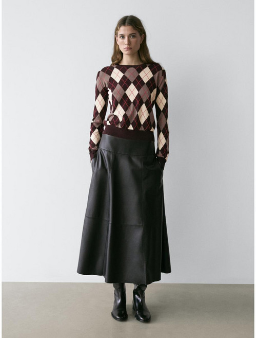 마시모두띠 코튼 다이아 패턴 니트 스웨터 05636570606 2795687