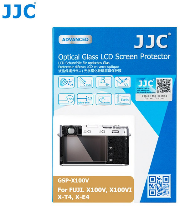 JJC 후지필름 X100VI XM5 X100V XE4 카메라 9H 강화유리 액정보호필름 GSP-X100V, 1개