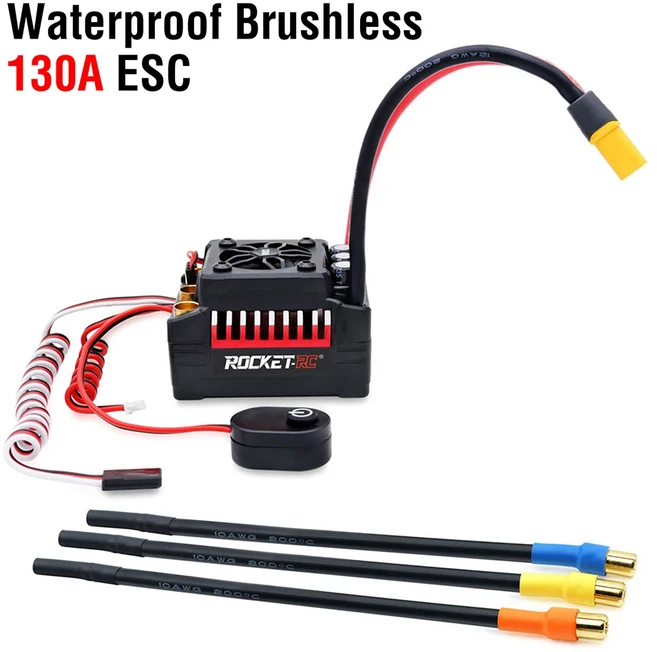 서패스 하비 로켓 RC ESC 130A 브러시리스 4S 초음속 1/7 1/8 자동차 버기 프로그래밍 카드 모터, 04 130A ESC