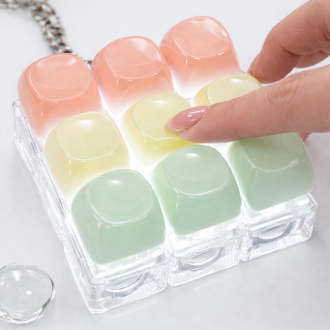 키캡하우스 LED 조약돌 키캡 키링 딸깍이 감성템, 1개, 조약돌 9구