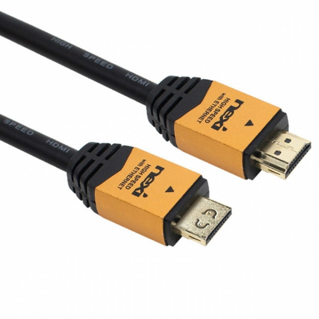 NEXI 리버네트워크 NX457 HDMI 2.0 1m 골드메탈(NX-HD20010-GOLD), NX457 HDMI 2.0 1m 골드메탈(NX HD20, 1개