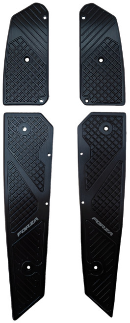 프로라이더스 포르자300 포르자350 튜닝발판 알루미늄 가드형 사이드발판, 블랙, 1세트