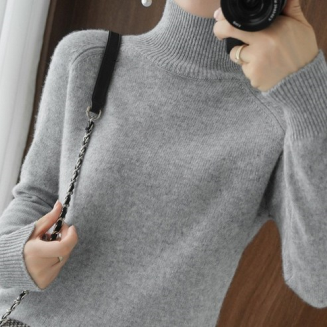 [오늘출발+2가지 넥라인] 여성니트티 여성캐시미어니트 반목폴라 라운드넥