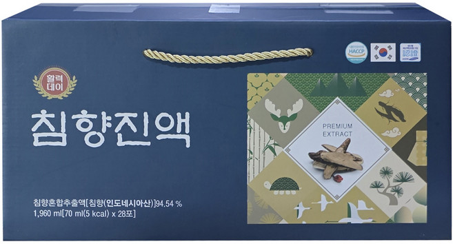 대한홍삼 활력데이 침향진액 1.96L 액상스틱 선물세트, 28개, 70ml
