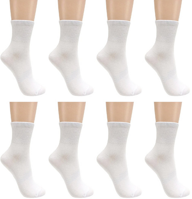 슬레진저 여자 무지 중목 양말 8켤레