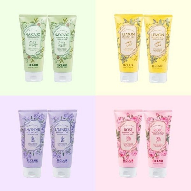 NEW 엘클레어 페이스+바디 필링젤 시즌2 2개세트 스크럽각질제거피부저자극, 레몬2개