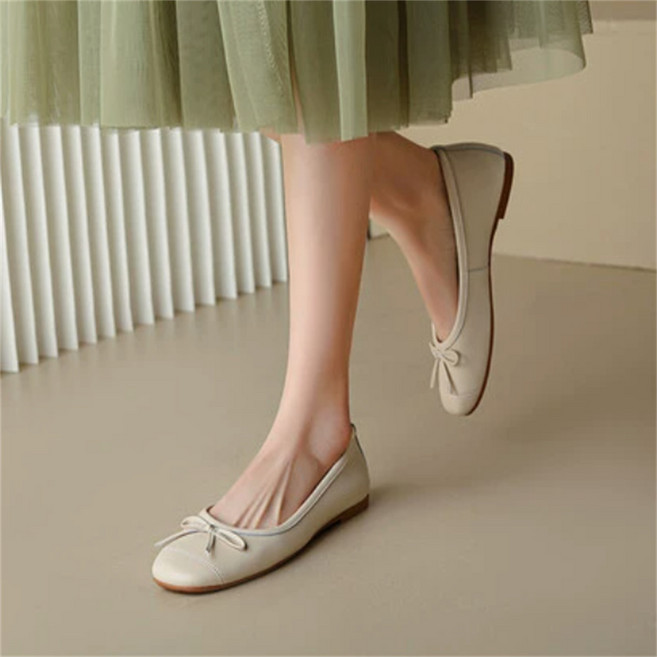 엘엑스 발편한 구두 양가죽 플랫슈즈 통굽 승무원 단화 리본 플랫슈즈