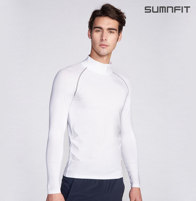 썸앤핏 남자 하이넥 긴팔 언더레이어 티셔츠