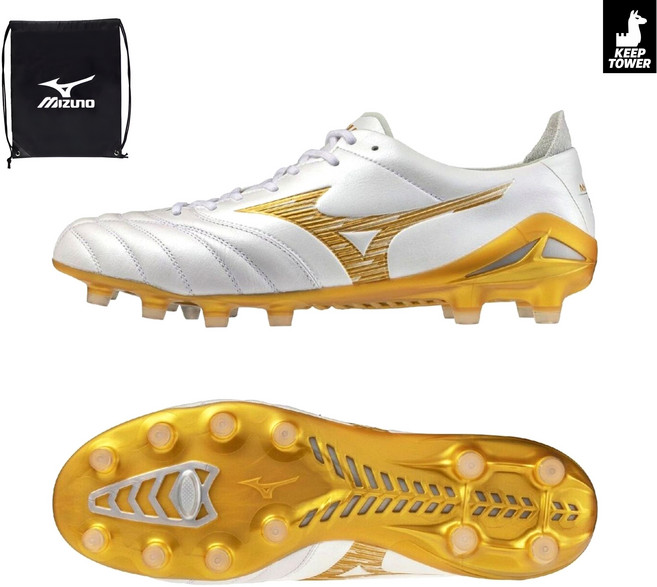 미즈노 모렐리아 네오4 엘리트 MD 캥거루가죽 축구화 GOLD