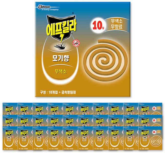 에프킬라 모기향 내추럴 10P X 6박스 총60개LG생활건강