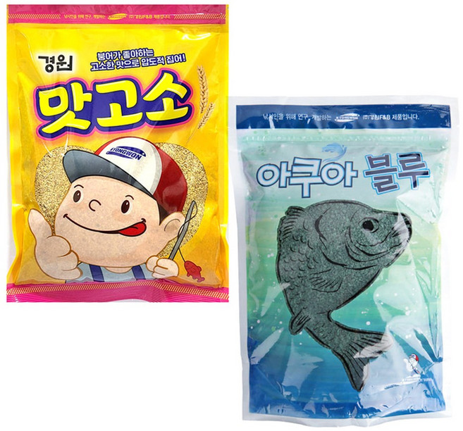 999피싱 민물 낚시 떡밥 세트 경원 맛고소 아쿠아 블루, 1개