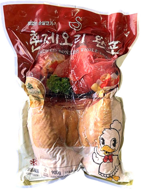 삼아 훈제오리 완포 900g 실속형 통오리 통완포 바비큐 캠핑 구이, 1개