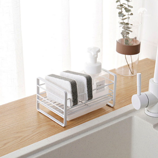 홈라이즈 싱크대 수세미 거치대 받침대 홀더 주방세제거치대 선반, 1개