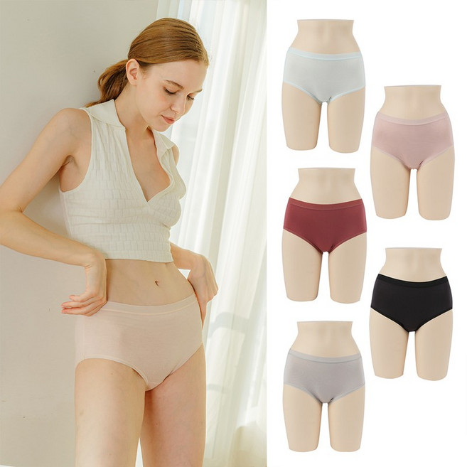 라페어로즈무드 인견 솔리드 팬티 5종 세트 LJMEA039 193632