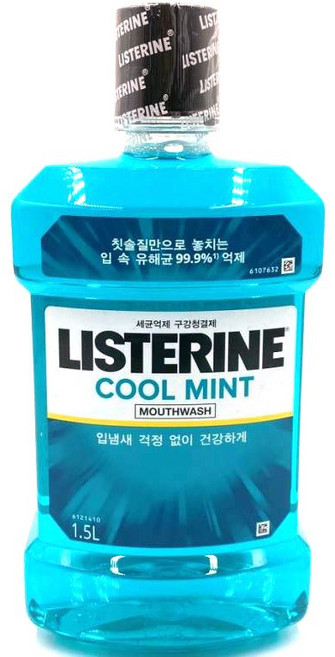 LISTERINE 리스테린 구강청결제 쿨민트 1.5L X 27H LISTERINE COOLMINT 1.5LX2 2026/08/31