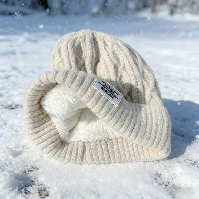 버딩 꽈배기 기모 안감 여성 남성 겨울 방한 니트 비니 모자