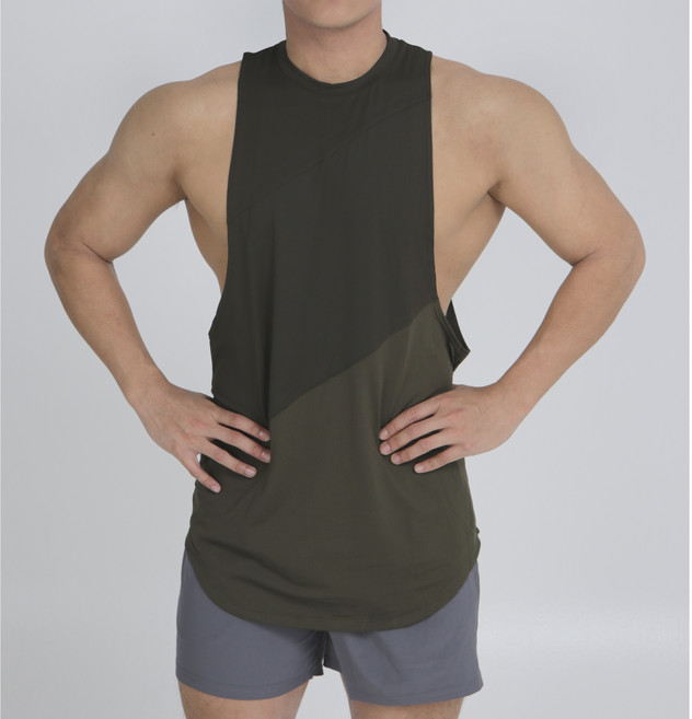 머슬매니아 기능성 헬스나시 딥컷 피트니스 민소매