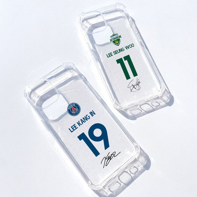 전기종가능 주문제작 케이리그 축구팀 엠블럼 사인 등번호 젤리 폰케이스