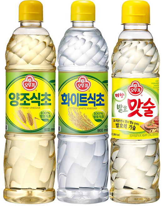 오뚜기 양조식초 900ml 3개+화이트식초 900ml 3개+미향 발효맛술 900ml 3개(총 9개), 9개