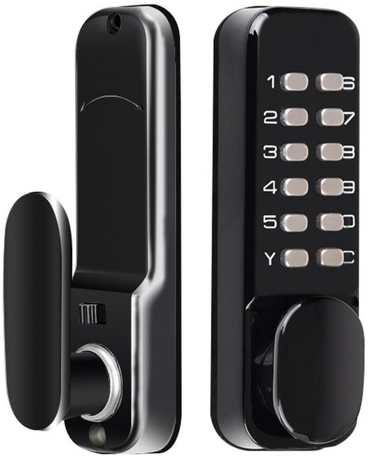 대문도어락 번호기 전원주택, 2세대 단면 비밀번호 블랙, 1개