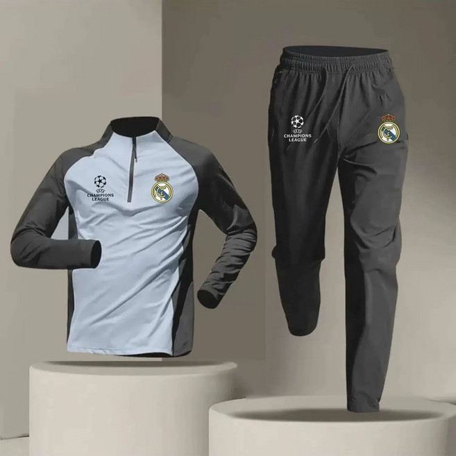 하프 지퍼 져지 맨유 레알 축구 트닝복 세트 맨시티