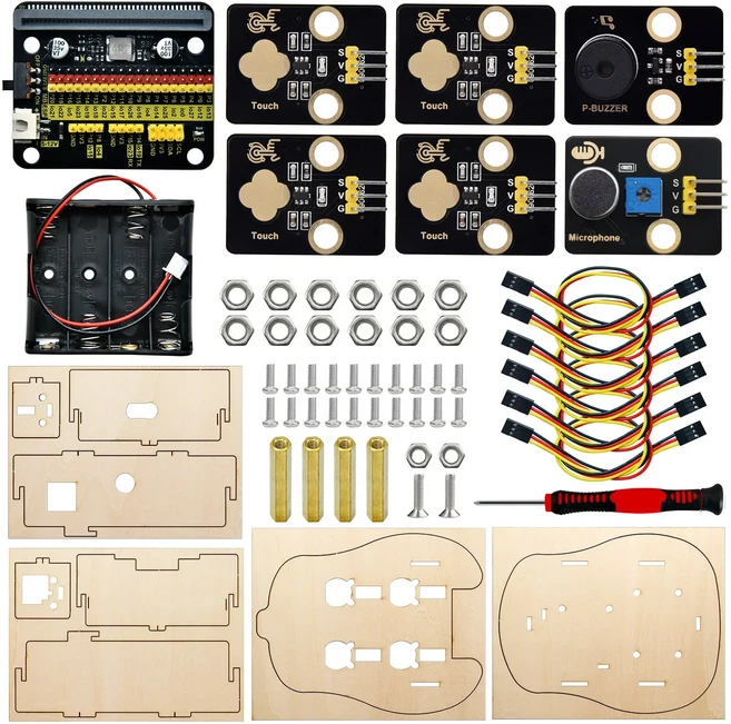 Keyestudio STEM 프로그래밍 DIY 오카리나 학습 키트 Arduino Via Makecode 및 KidsBlock 음악 재생, 01 no Board