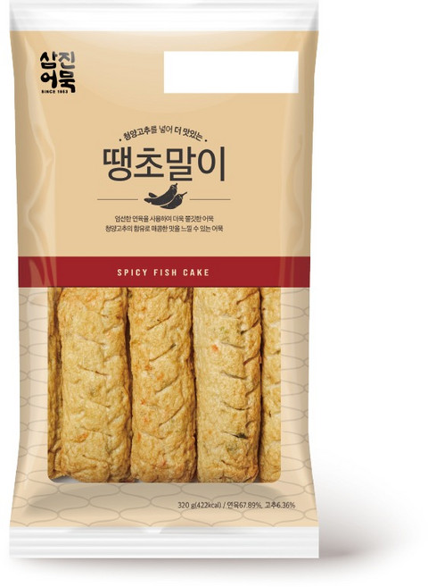 삼진어묵 땡초말이 320g 캠핑간식 이자카야 겨울간식, 1개